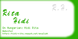 rita hidi business card